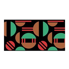 Abstract Geometric Pattern Satin Wrap 35  X 70 