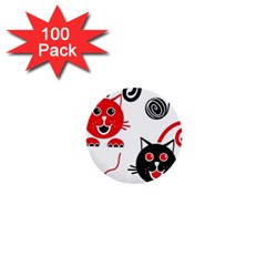 Cat Little Ball Animal 1  Mini Buttons (100 Pack) 