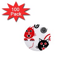 Cat Little Ball Animal 1  Mini Magnets (100 Pack)  by Maspions