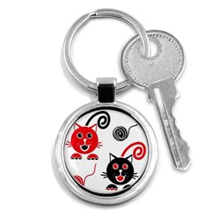 Cat Little Ball Animal Key Chain (round) by Maspions