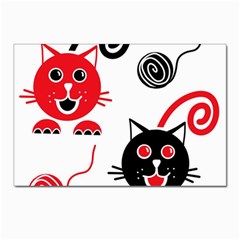 Cat Little Ball Animal Postcard 4 x 6  (pkg Of 10) by Maspions