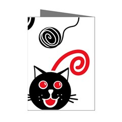 Cat Little Ball Animal Mini Greeting Cards (pkg Of 8)