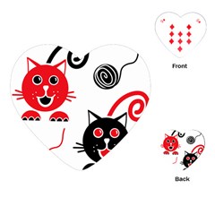 Cat Little Ball Animal Playing Cards Single Design (heart)