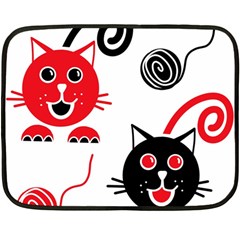 Cat Little Ball Animal Two Sides Fleece Blanket (mini)