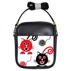 Cat Little Ball Animal Girls Sling Bag by Maspions