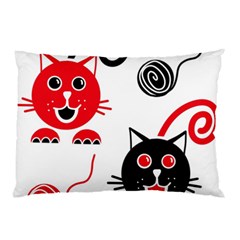 Cat Little Ball Animal Pillow Case (two Sides)