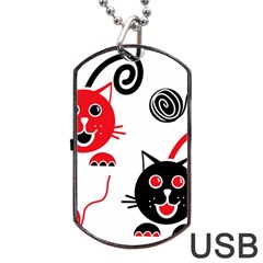 Cat Little Ball Animal Dog Tag Usb Flash (one Side)