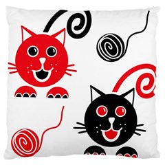 Cat Little Ball Animal Large Cushion Case (one Side)