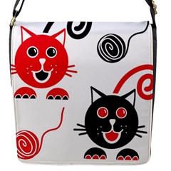 Cat Little Ball Animal Flap Closure Messenger Bag (s)