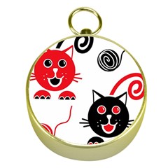 Cat Little Ball Animal Gold Compasses by Maspions