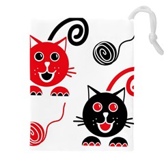 Cat Little Ball Animal Drawstring Pouch (4xl) by Maspions