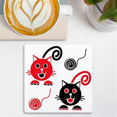 Cat Little Ball Animal Uv Print Square Tile Coaster 