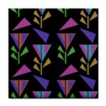 Abstract Pattern Flora Flower Tile Coaster Front