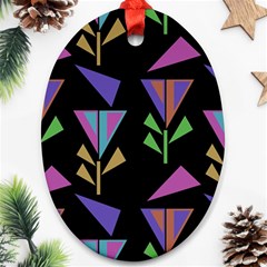 Abstract Pattern Flora Flower Ornament (oval)