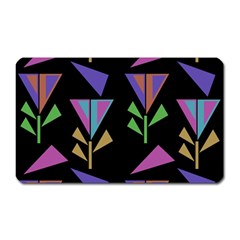 Abstract Pattern Flora Flower Magnet (rectangular)