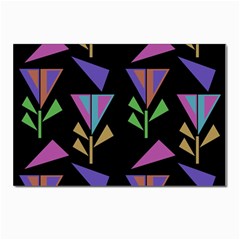 Abstract Pattern Flora Flower Postcard 4 x 6  (pkg Of 10)