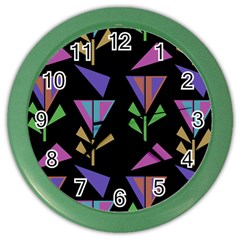 Abstract Pattern Flora Flower Color Wall Clock