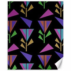 Abstract Pattern Flora Flower Canvas 11  X 14 