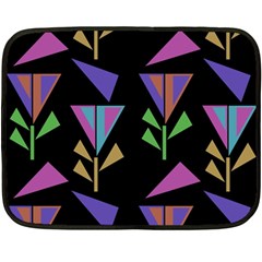 Abstract Pattern Flora Flower Two Sides Fleece Blanket (mini)