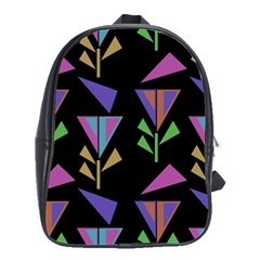 Abstract Pattern Flora Flower School Bag (large)