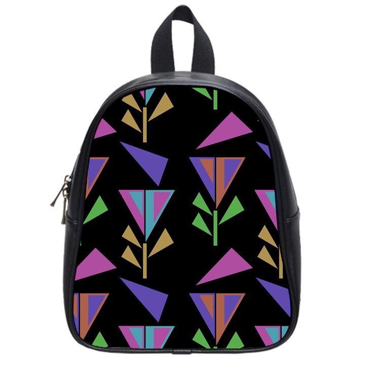 Abstract Pattern Flora Flower School Bag (Small)