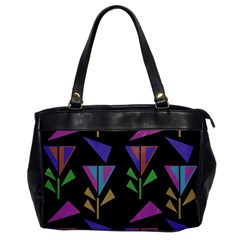 Abstract Pattern Flora Flower Oversize Office Handbag