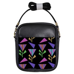 Abstract Pattern Flora Flower Girls Sling Bag