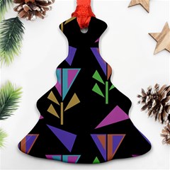 Abstract Pattern Flora Flower Christmas Tree Ornament (two Sides)