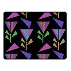 Abstract Pattern Flora Flower Two Sides Fleece Blanket (small)