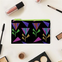 Abstract Pattern Flora Flower Cosmetic Bag (xs)