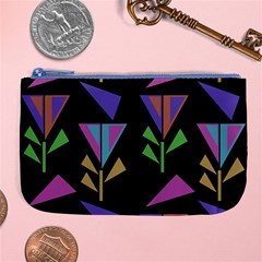 Abstract Pattern Flora Flower Large Coin Purse