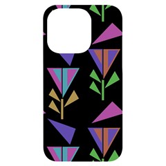 Abstract Pattern Flora Flower Iphone 14 Pro Black Uv Print Case