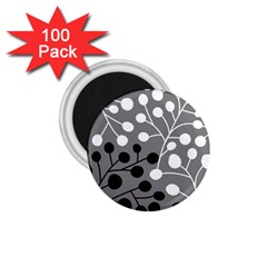 Abstract Nature Black White 1 75  Magnets (100 Pack) 