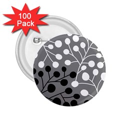 Abstract Nature Black White 2 25  Buttons (100 Pack) 