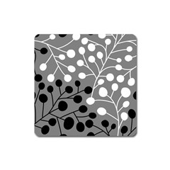 Abstract Nature Black White Square Magnet