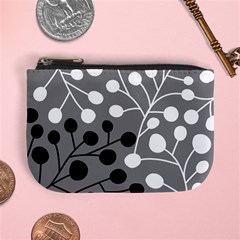 Abstract Nature Black White Mini Coin Purse