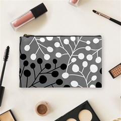 Abstract Nature Black White Cosmetic Bag (medium)