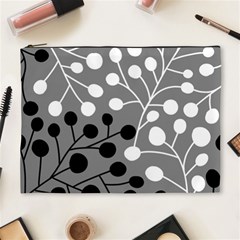 Abstract Nature Black White Cosmetic Bag (xl)