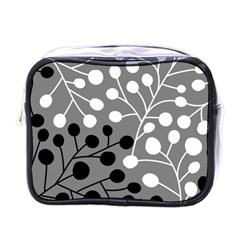 Abstract Nature Black White Mini Toiletries Bag (one Side)