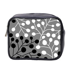 Abstract Nature Black White Mini Toiletries Bag (two Sides)