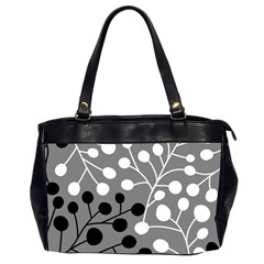 Abstract Nature Black White Oversize Office Handbag (2 Sides)