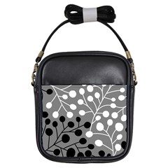 Abstract Nature Black White Girls Sling Bag