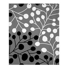 Abstract Nature Black White Shower Curtain 60  X 72  (medium)  by Maspions