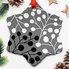 Abstract Nature Black White Ornament (snowflake)