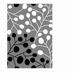 Abstract Nature Black White Large Garden Flag (two Sides)