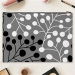 Abstract Nature Black White Cosmetic Bag (XXXL) Back