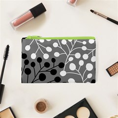 Abstract Nature Black White Cosmetic Bag (xs)