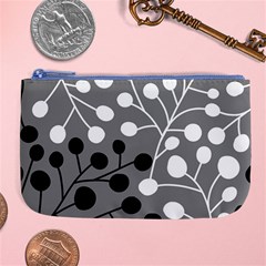 Abstract Nature Black White Large Coin Purse