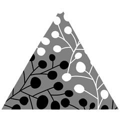 Abstract Nature Black White Wooden Puzzle Triangle