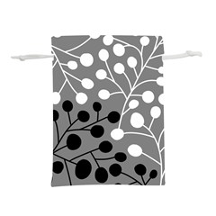 Abstract Nature Black White Lightweight Drawstring Pouch (l)